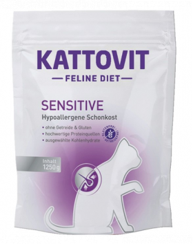 KATTOVIT Feline Diet Sensitive hrana uscata dietetica pentru pisici cu alergii alimentare 1,25 kg