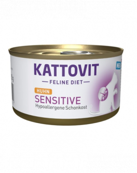 KATTOVIT Feline Diet Sensitive Chicken hrana umeda dietetica pentru pisici cu intolerante, alergii alimentare, cu pui 85 g