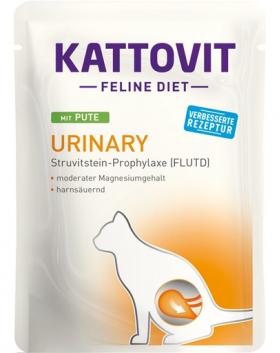 KATTOVIT Feline Diet Urinary hrana umeda dietetica pentru pisici in prevenirea pietrelor struvit, curcan 85 g