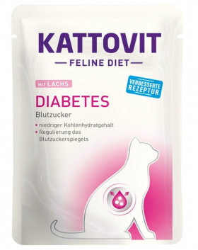 KATTOVIT Feline Diet Diabetes hrana umeda dietetica pentru pisici cu diabet 85 g