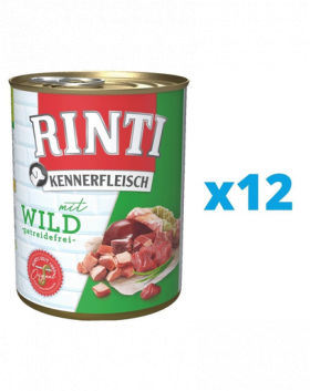 RINTI Kennerfleisch Game hrana umeda cu vanat 12 x 800 g, pentru caini