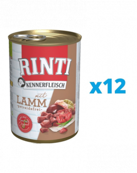 RINTI Kennerfleisch Lamb Hrana umeda caini, cu miel 12 x 800 g