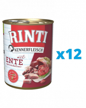 RINTI Kennerfleisch Duck hrana umeda caini 12 x 800 g cu rata