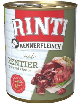 RINTI Kennerfleisch Hrana umeda pentru caini adulti, cu ren 800 gr