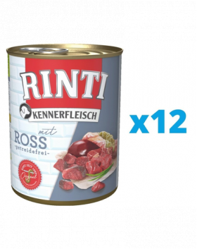 RINTI Kennerfleisch Horse hrana caini cu carne de cal 12 x 400 g