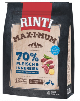 RINTI MAX-I-MUM Duck hrana uscata pentru caini adulti, cu rata 4 kg