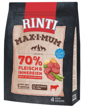 RINTI MAX-I-MUM Beef hrana uscata pentru caini adulti, cu vita 4 kg