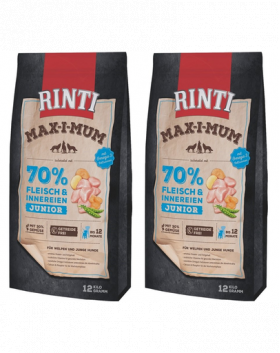 RINTI MAX-I-MUM Junior Chicken hrana uscata caini juniori 2 x 12 kg