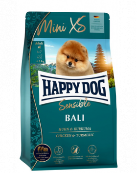 HAPPY DOG MiniXS Bali Hrana uscata pentru caini adulti de talie mica, cu pui 1,3 kg