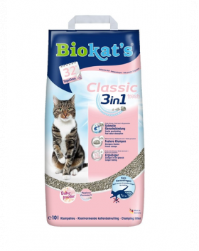 BIOKAT'S Classic Fresh 3in1 10 L nisip pentru pisici, din bentonita parfumata