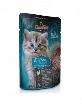 LEONARDO Finest Selection Kitten hrana umeda pentru pisici junior, cu pasare de curte 85 g