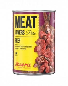 JOSERA Meatlovers Pure hrana umeda monoproteica pentru caini, cu vita 6x800 g