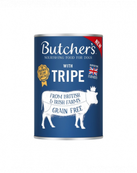 BUTCHER'S Original Tripe Mix hrana umeda caini, pate cu rumen de vita 400g