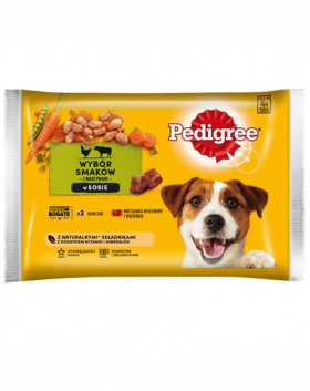 PEDIGREE Hrană umedă cu pui, vită și legume 52 x100 g