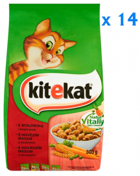 KITEKAT cu vită și legume 0.3 kg x14