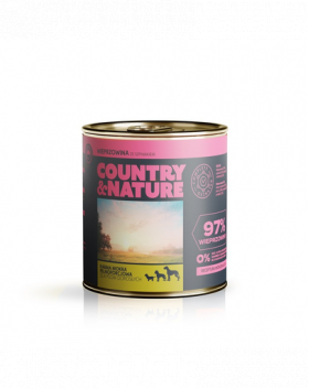 COUNTRY&amp;NATURE Hrana umeda caini, fara cereale, cu porc si spanac 410 g