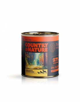 COUNTRY&amp;NATURE Hrana umeda fara cereale pentru caini adulti, cu vanat 410 g