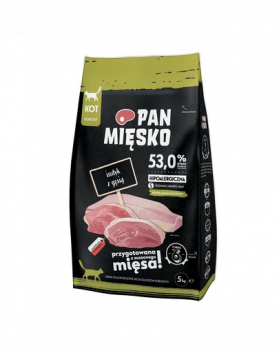 PAN MIĘSKO hrana completa pisici S 5 kg, curcan si gasca