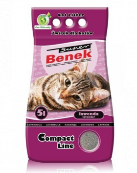 Benek Super Compact nisip pentru litiera, cu lavanda 10 L x 2 (20 l)