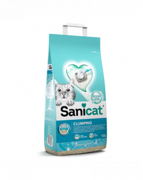 SANICAT Clumping 10 L nisip litiera pisici, din bentonita