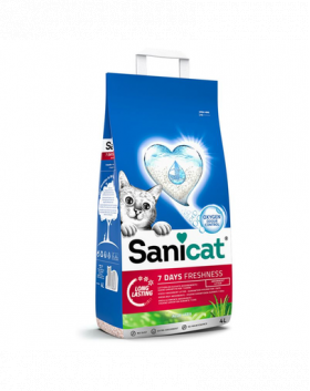 SANICAT 7 DAYS Aloe Vera nisip pentru litiera pisici, mineral 4 L