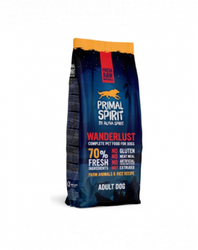 PRIMAL SPIRIT Wanderlust Hrana semi-moale pentru caini adulti, cu pui si orez 12 kg