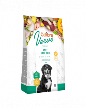 CALIBRA Dog Verve GF Adult Large Chicken&amp;Duck Hrana uscata pentru caini adulti, cu pui si rata 12kg