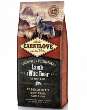 CARNILOVE Lamb&amp;Wild boar Adult Hrana uscata pentru caini adulti, cu miel 4 kg