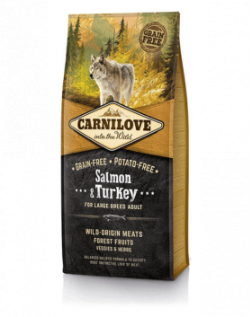 CARNILOVE Adult Large Breed hrana uscata caini adulti de rase mari, somon si curcan 24 kg (2 x 12 kg)