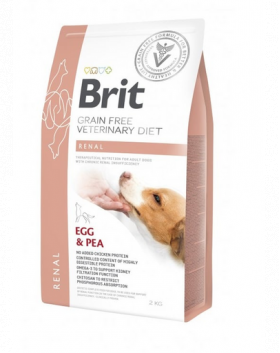 BRIT Veterinary Diets Dog Renal Dieta veterinara pentru caini adulti cu insuficienta renala, cu oua si mazare 2 kg