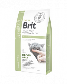 BRIT Veterinary Diets Cat Diabetes Dieta veterinara pentru pisici cu diabet, cu pui si mazare 2 kg