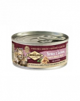 CARNILOVE Kittens Turkey&amp;Salmon 12x100 g hrana umeda pentru pisoi, curcan si somon