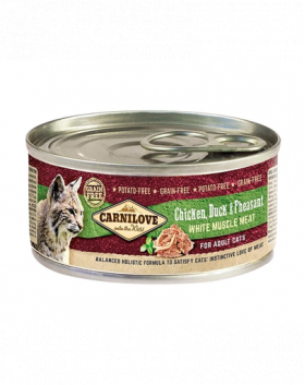 CARNILOVE Cat Chicken&amp;Pheasant 12 x 100 g hrana umeda pentru pisici, pui si fazan