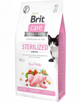 BRIT Care Cat Grain-Free Sterilized Sensitive hrana uscata pisici sterilizate cu tract digestiv sensibil 7 kg