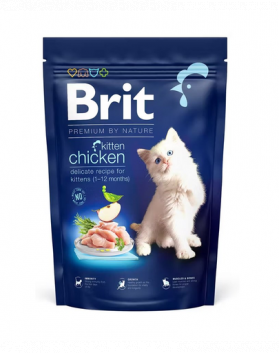 BRIT Cat Premium by Nature Kitten chicken Hrana uscata pentru pisoi sau pisici gestante, cu pui 300 g