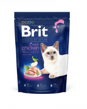 BRIT Cat Premium by Nature Adult chicken Hrana uscata pentru pisici adulte, cu pui 300 g