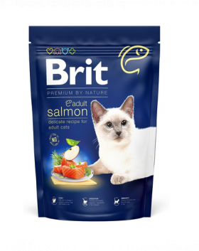 BRIT Cat Premium by Nature Adult salmon Hrana uscata pentru pisici adulte, cu somon 300 g