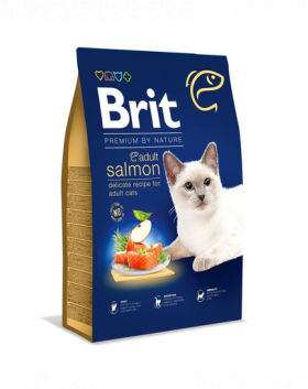 BRIT Cat Premium by Nature Adult salmon Hrana uscata pentru pisici adulte, cu somon 800 g