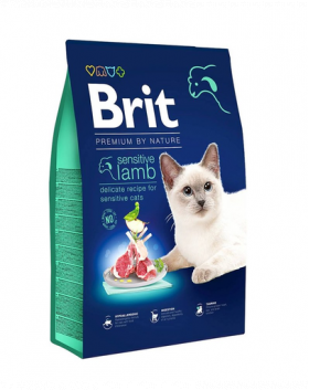 BRIT Cat Premium by Nature Sensitive lamb Hrana uscata pentru pisici cu tractul digestiv sensibil, cu miel 1,5 kg