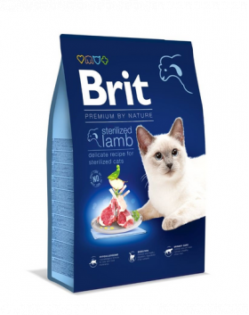 BRIT Cat Premium by Nature Sterilised lamb Hrana uscata pentru pisici sterilizate 8 kg