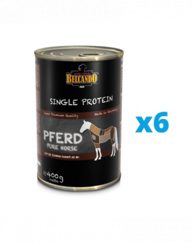 BELCANDO Single Protein hrana umeda pentru caini, cu carne de cal 6x400 g