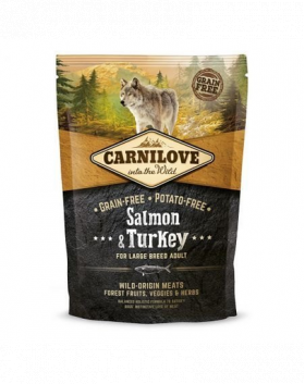 CARNILOVE Adult Large Breed hrana uscata caini adulti de rase mari, somon si curcan 1,5 kg