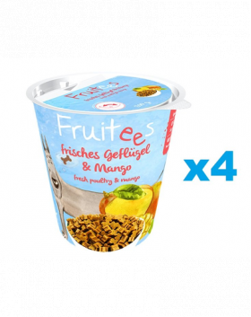 BOSCH Fruitees recompense caini 4x200 g pasare si mango