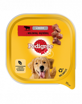 PEDIGREE Adult 10x300 g hrana umeda pentru caini cu carne de vita si ficat in mousse