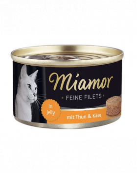 MIAMOR Feine Filets ton cu branza, conserva hrana pisica 100 g