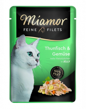 MIAMOR Feine Filets ton si legume in jeleu, pentru pisici 100 g