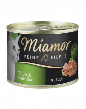 MIAMOR Feline Filets Hrana umeda pentru pisici , cu ton cu legume in aspic 185 g