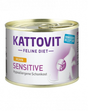 KATTOVIT Feline Diet Sensitive Chicken hrana pisici cu alergii alimentare, cu pui 185 g