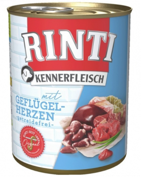 RINTI Kennerfleisch Hrana umeda pentru caini, cu inimi de pasare 800 gr