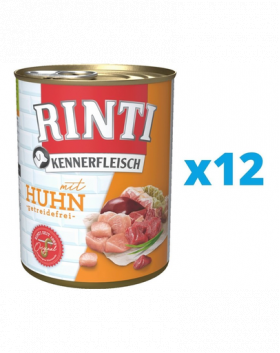 RINTI Kennerfleisch Chicken hrana umeda cu pui 12 x 800 g